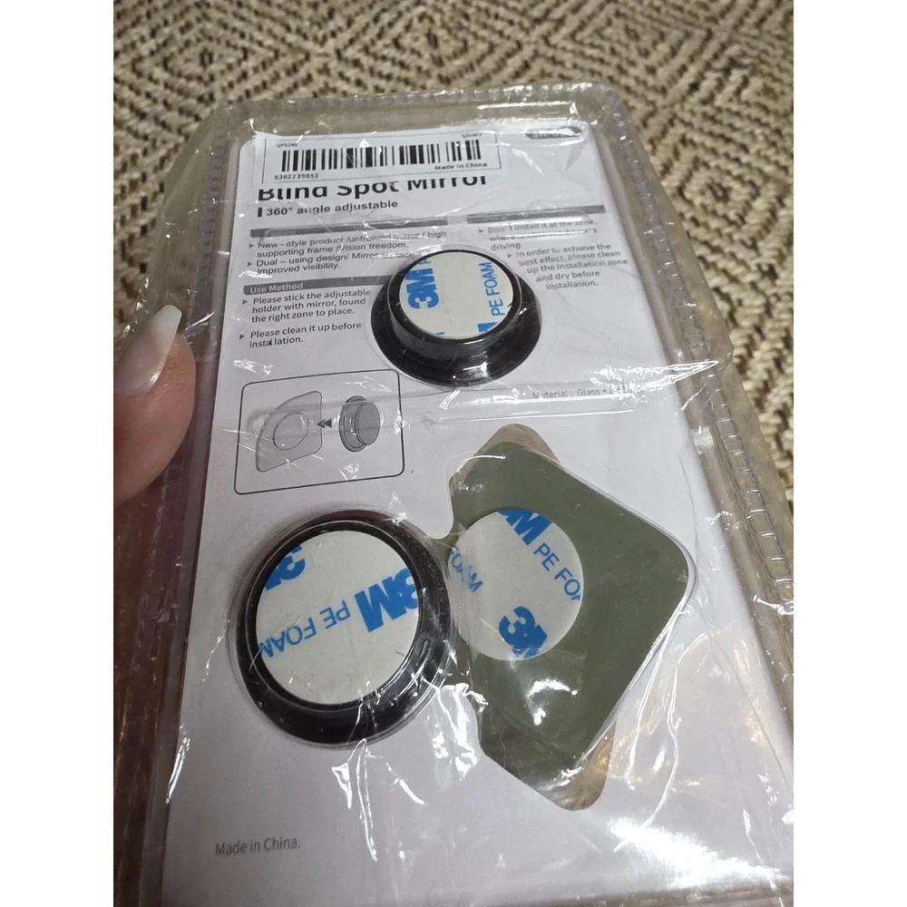 Blind Spot Mirror for Car (2 Pack) - HD Frameless Wide-Angle Convex Mirror for S